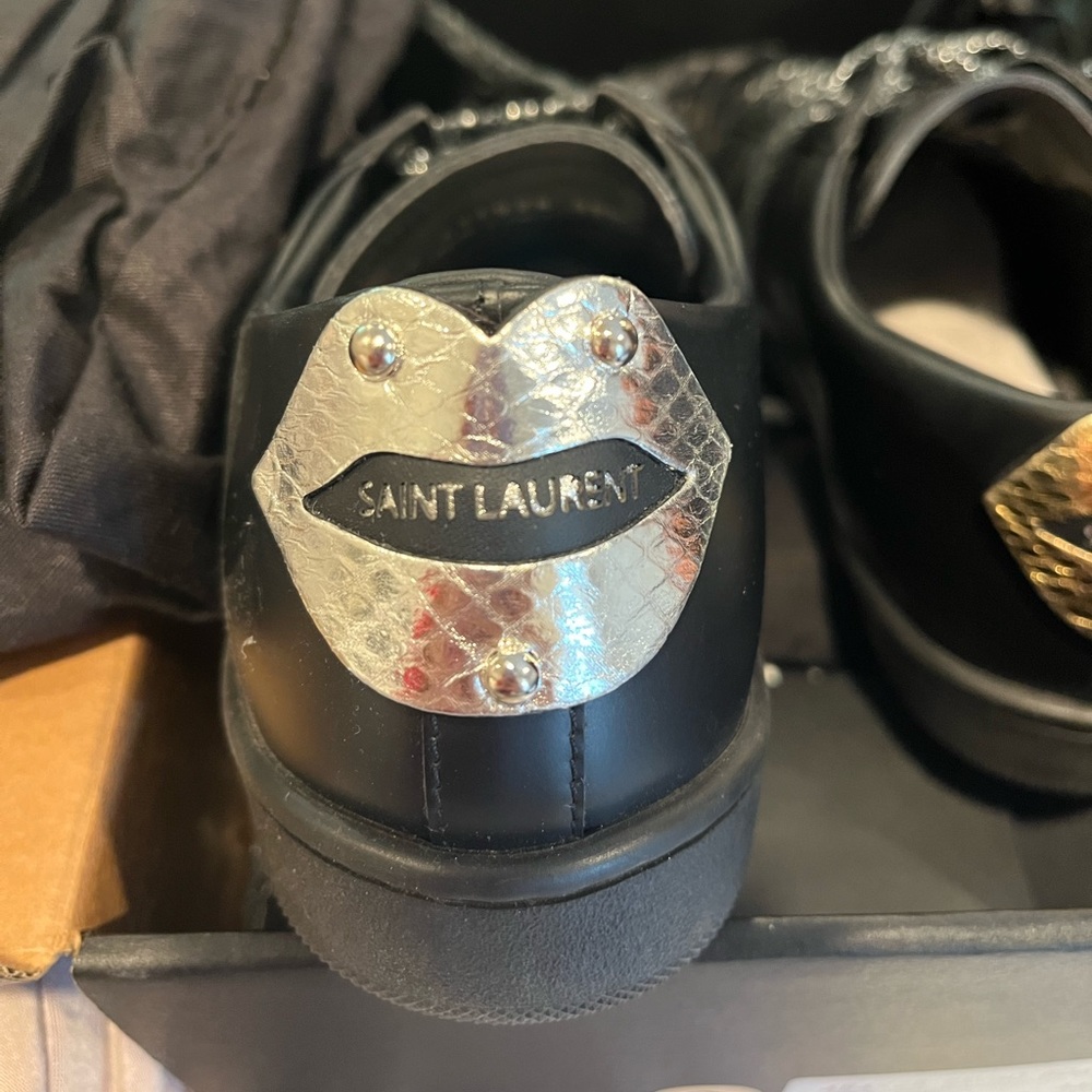 Saint Laurent black and gold sneakers - Picture 2 of 3